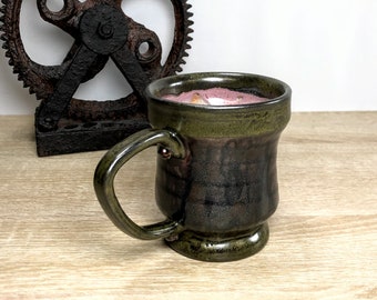 Steampunkmok, keramische mok, grote aardewerken mok