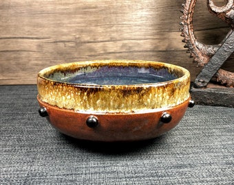 Industriële kom, unieke aardewerken kom, keramische kom