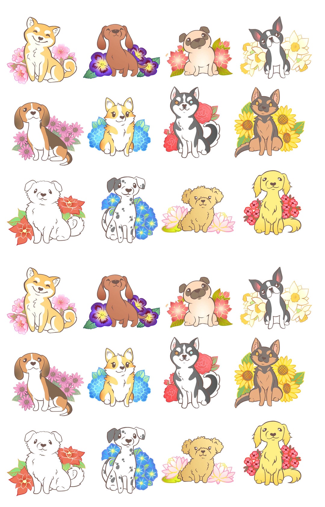 Pet Stickers holiday: 20pcs Kawaii Stickers for Journaling Cute