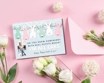 Real Estate Spring Easter Postcard, For Sale, Farming Postcard, Realtor Postcards, Real Estate Marketing, Editable, Canva, Download
