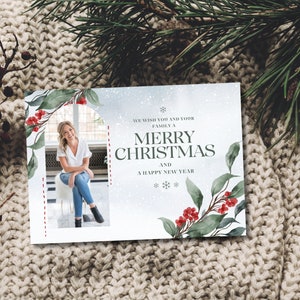Vakantiekaart voor makelaars | Kerstbriefkaart makelaar | Hallo buurvrouw | Decembermarketing | Canvassjabloon | Landbouw