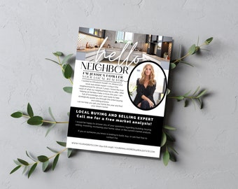 Realtor Introduction Letter Template - Editable Real Estate Agent Bio - Printable Agent Intro for Farming, Prospecting, Mailers