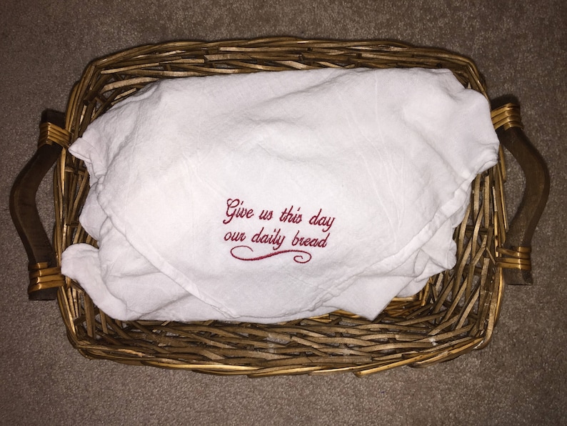 Our Daily Bread Basket Liner Etsy