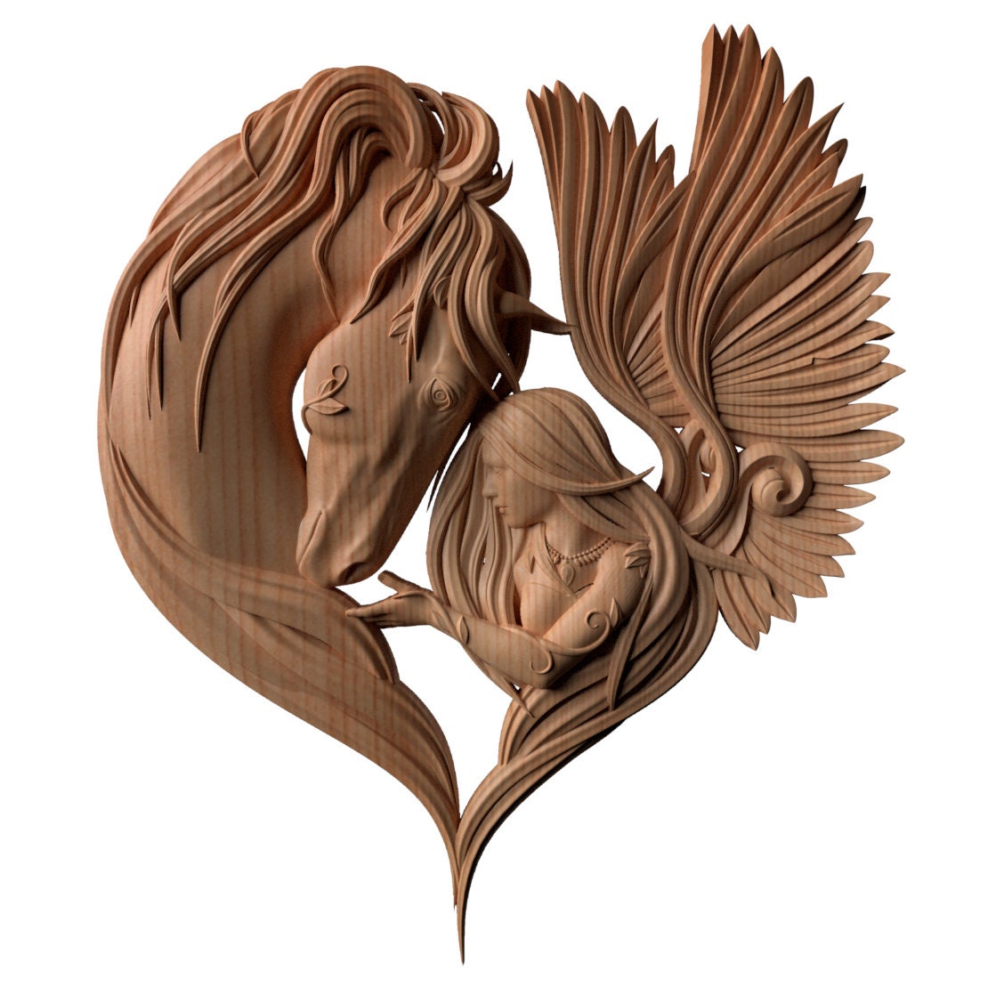 Solid Mahogany Horse Head Carving/wood Carving/free Shipping 