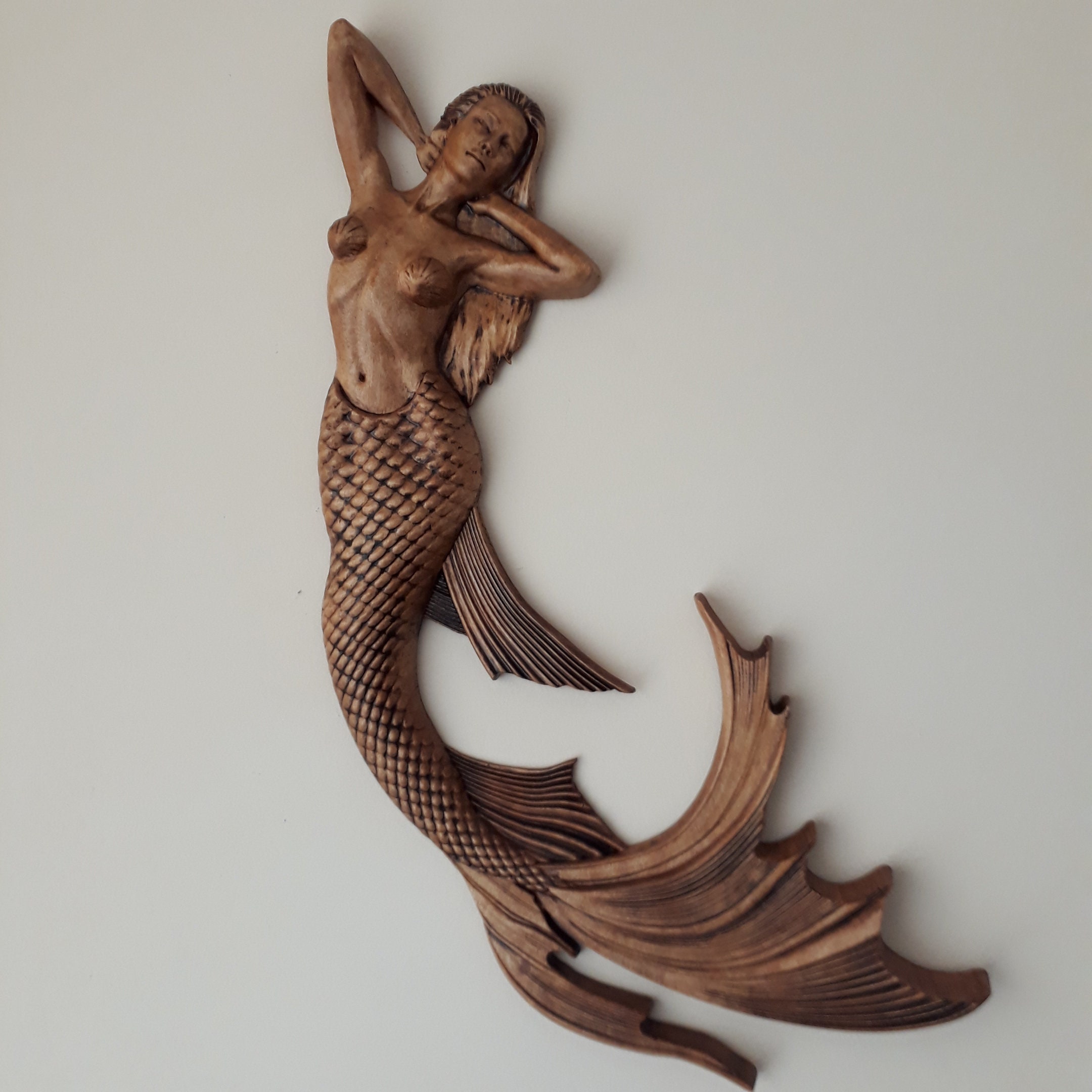 Mermaid Wood Carving Mermaid Wood Carving