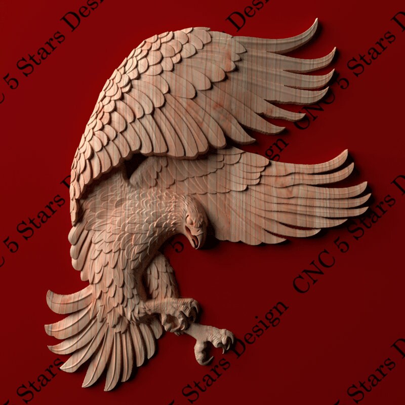 Eagle. 2 beautiful Piece Carved in Wood. - Etsy
