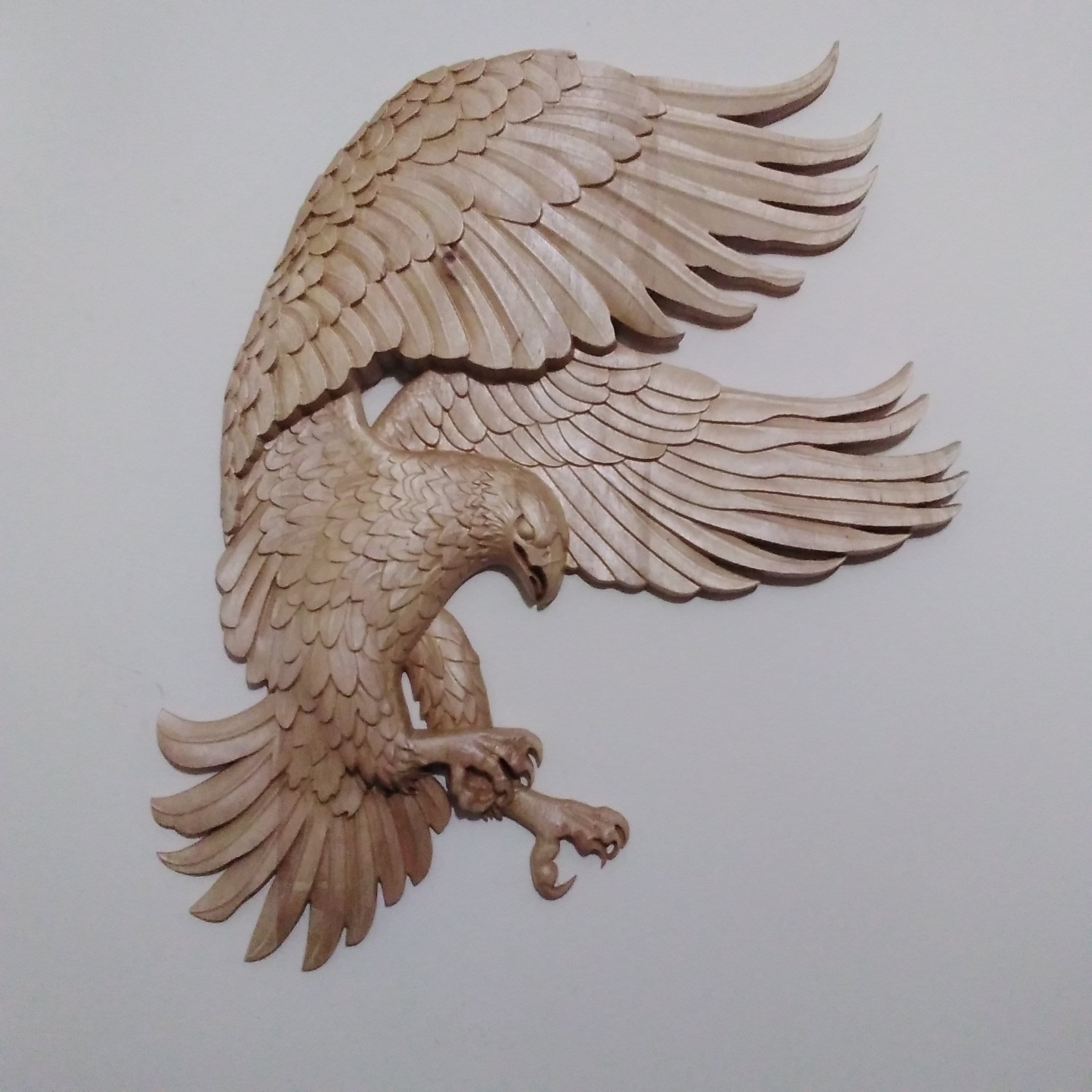 Eagle. 2 beautiful Piece Carved in Wood. Etsy