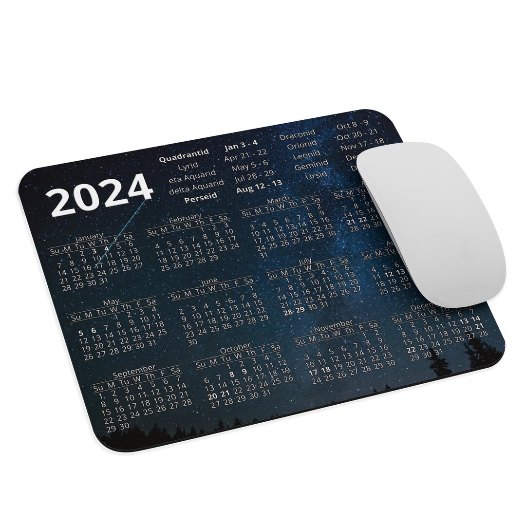 2024 Meteor Shower Calendar Mouse Pad Etsy