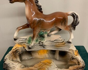 vintage horse table lamp