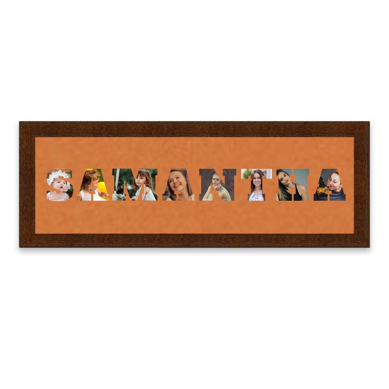 Custom Photo Montage Letter Frame: Personalized Name or Word Art - Etsy