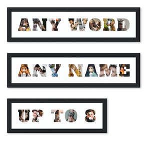 Custom Photo Montage Letter Frame: Personalized Name or Word Art