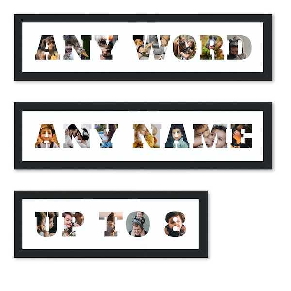 Custom Photo Montage Letter Frame: Personalized Name or Word Art