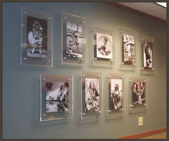 Large ANY SIZE Custom Cut Floating Acrylic Standoff Picture or