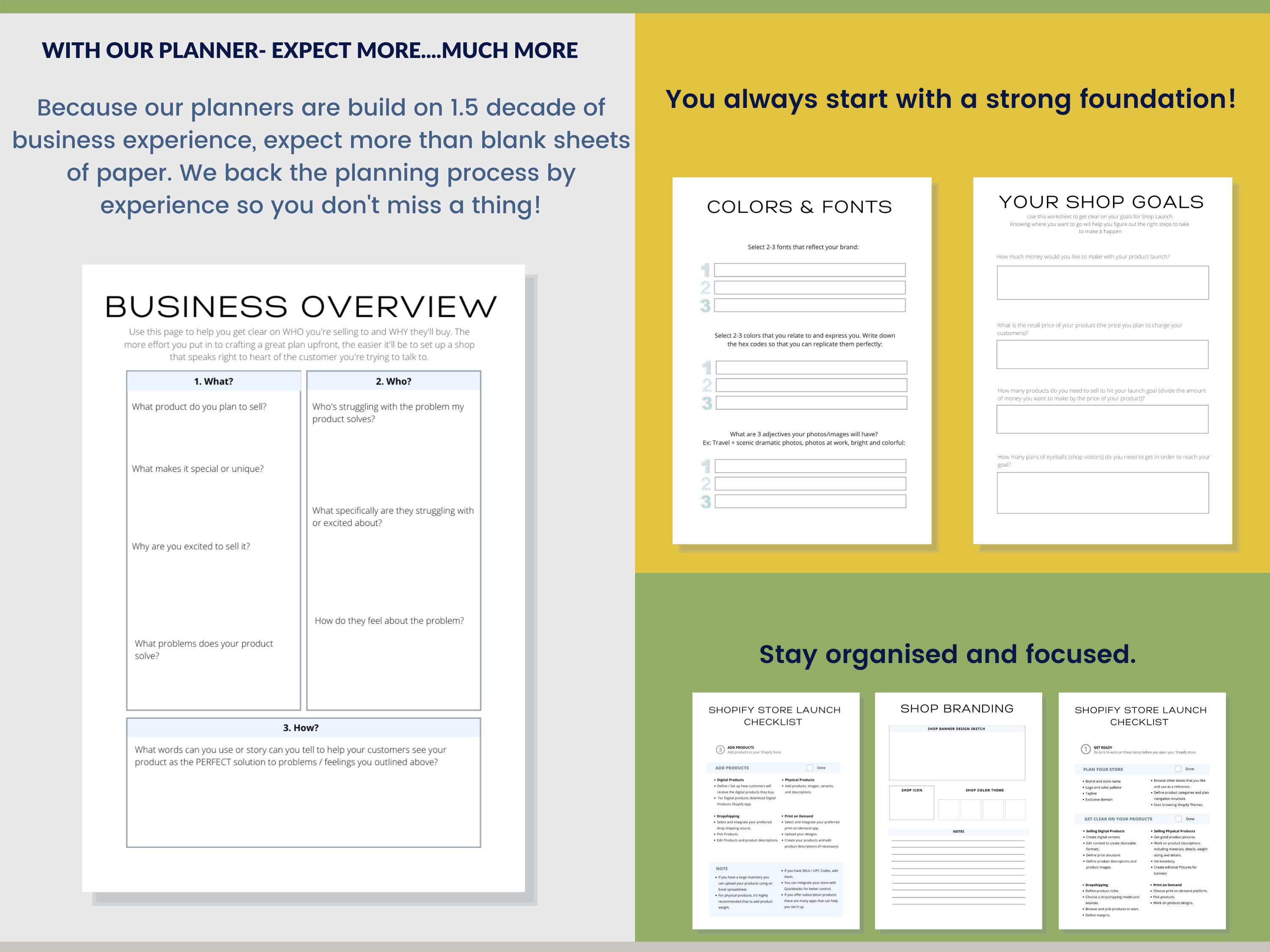 Shopify Store Planner Printable. Shopify Planning Workbook 40 Pages PDF ...