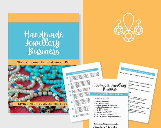 Handmade jewellery business start-up and Promotional Kit | Name and Slogan ideas, Positional Statements,  Quotes and Sales copy ideas.