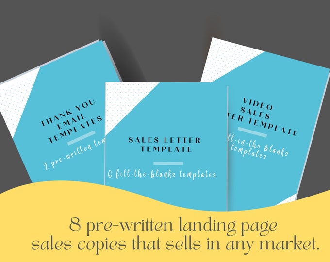 Landing Page sales Scripts | Thank you page sales Scripts | 1 Video Sales Script| Done for you, Fill-in-the-gaps selling