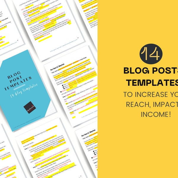 14 Blog Post Templates | Time saving for new Bloggers, Coach, Business owners.