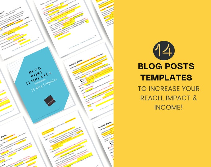 14 Blog Post Templates | Time saving for new Bloggers, Coach, Business owners.