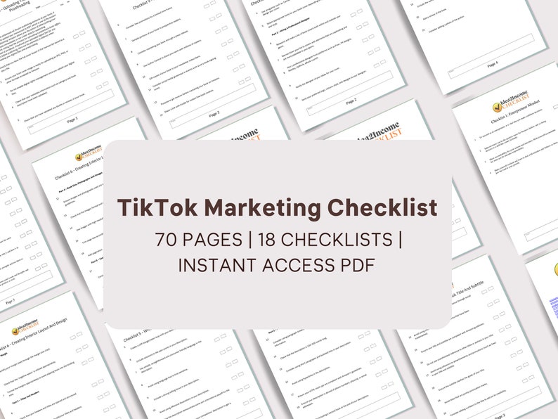 X 18 Tiktok Marketing Checklist 74 Pages Stepbystep, Create a