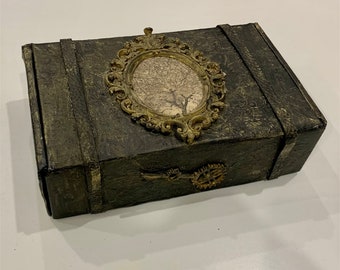 Gothic Box Jewelry Box Box Treasure Chest Black Golden