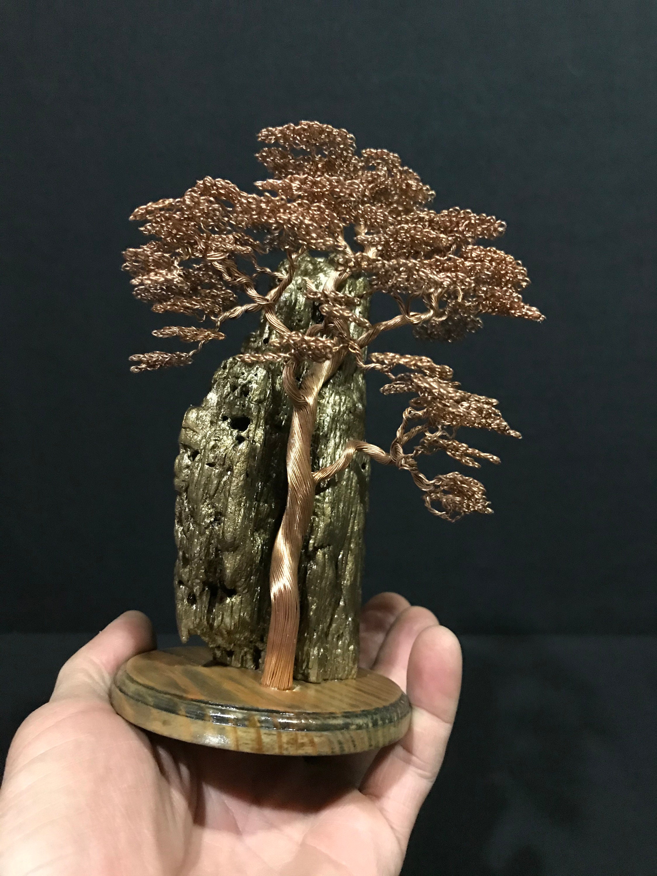 Bonsai tree Alambre Árbol de cobre Escultura de árbol de | Etsy