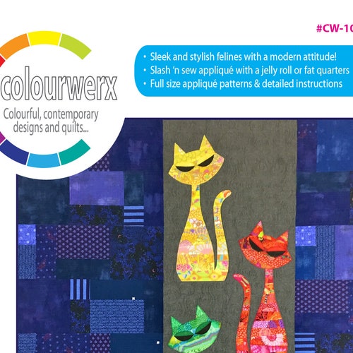 Mod Cat Quilt Pattern Etsy