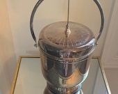 Vintage Leonard Silver Insulated Ice Bucket With Barware