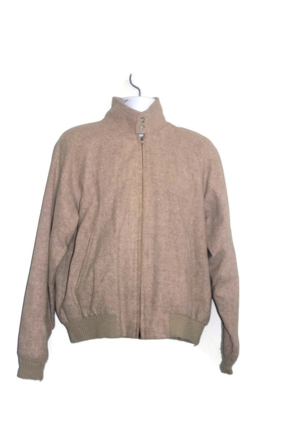 Vintage Derby of San Francisco Mens Tweed Bomber J