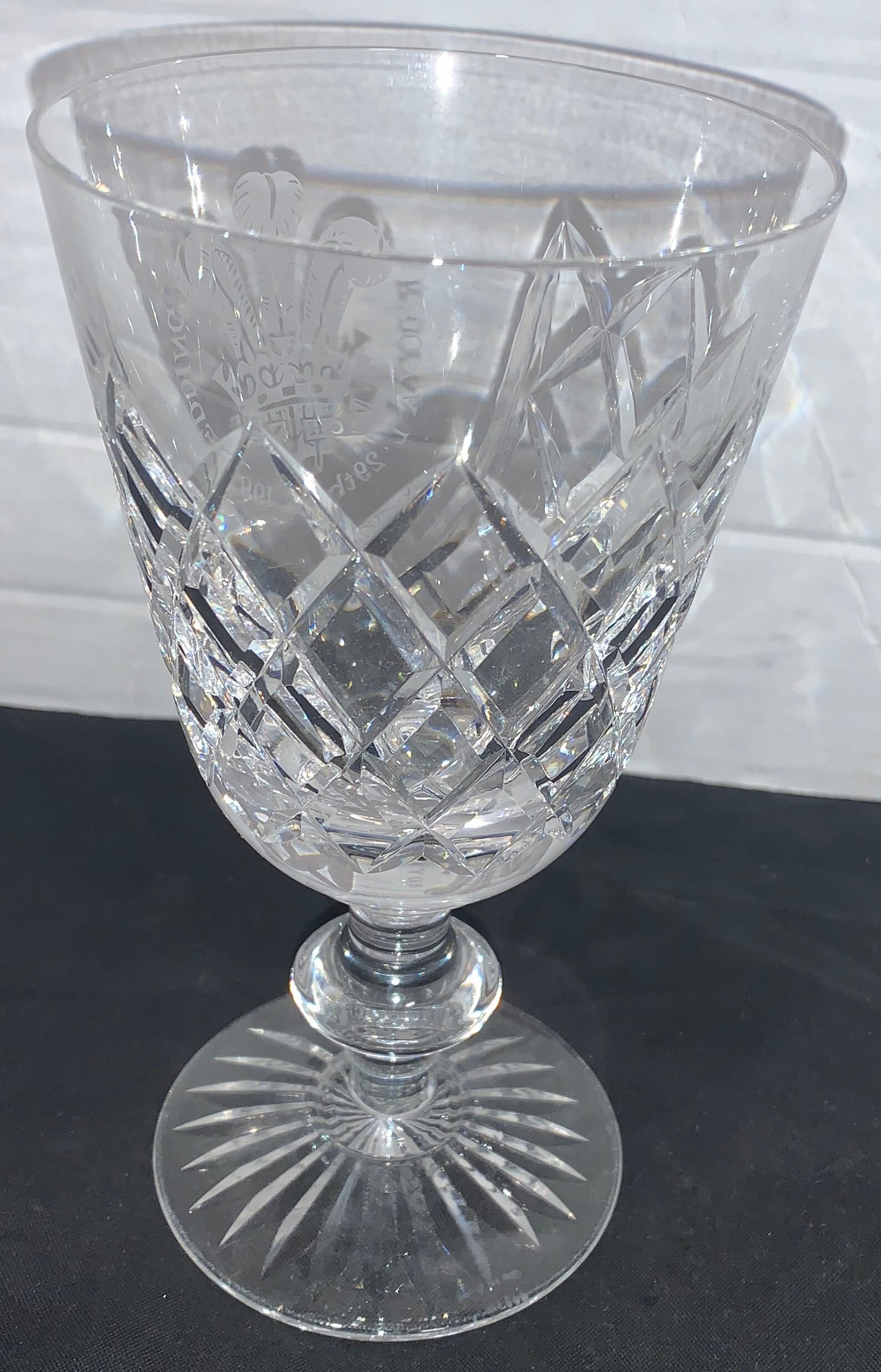 Rare Stuart Crystal Commemorative Crystal Goblet 1981 Royal Etsy