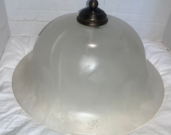 Details about    Vintage CVV Vianne French Art Glass Tulip Hurricane Student Lamp Shade Globe L3 