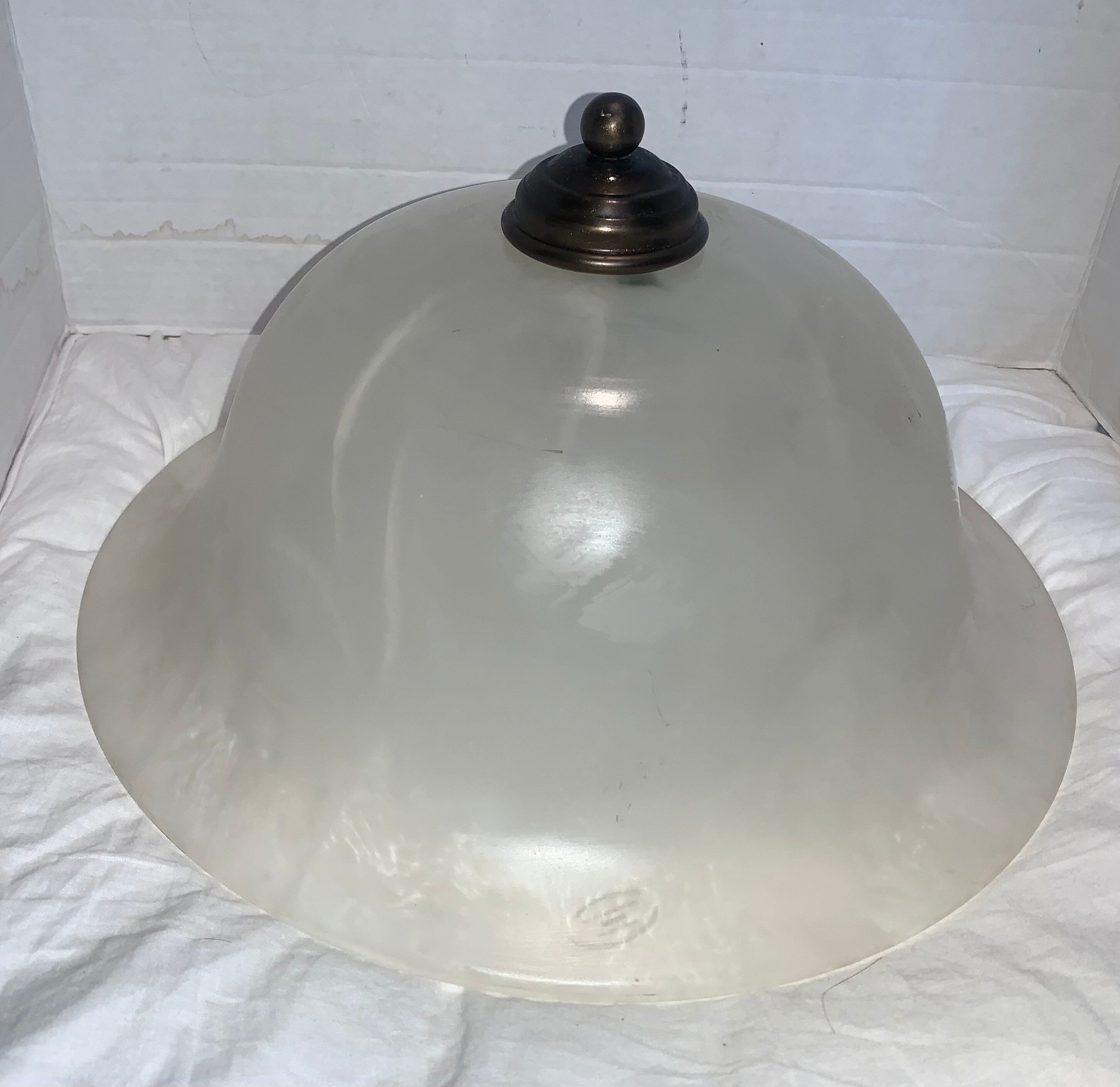 Vianne Mouth Blown Fristed Glass Lamp Light Shade Made in France Vintage Etsy