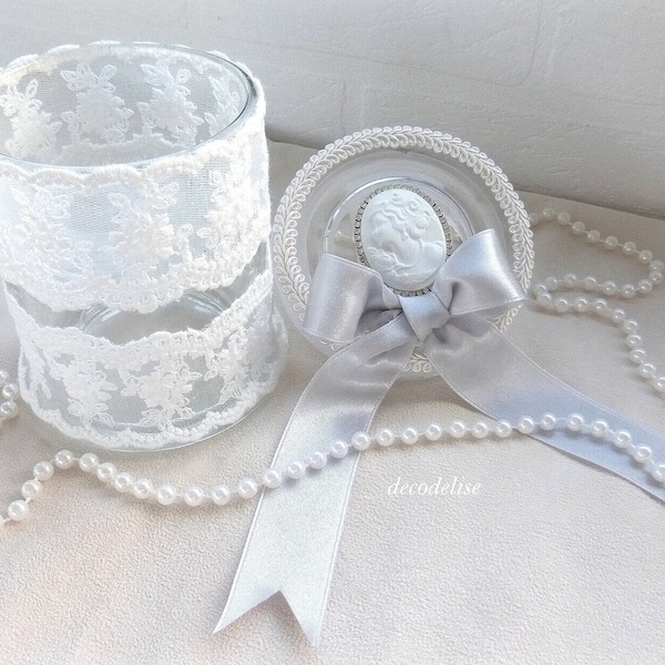 Bonbonnière shabby pot à coton