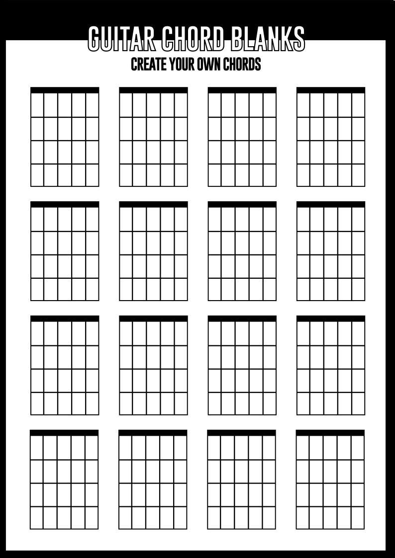 Guitar Chords Blanks Etsy Guitar chords blanks etsy