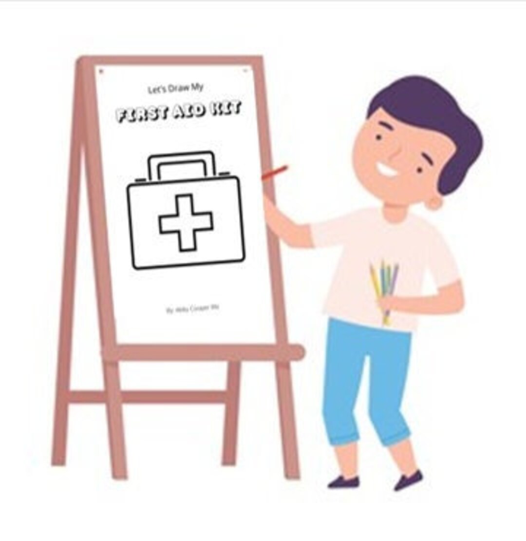 First Aid Kit Coloring Page
