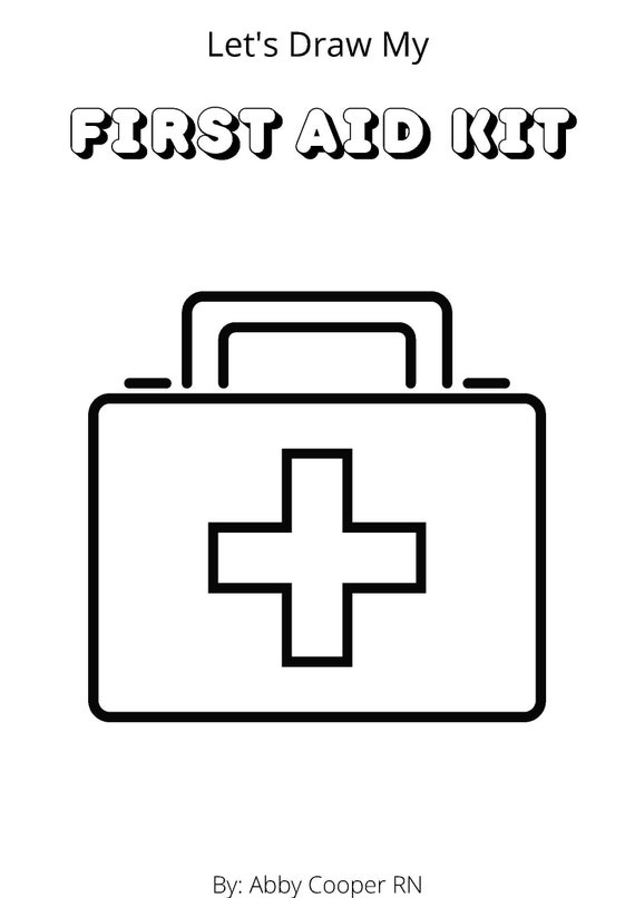 first aid kit coloring pages