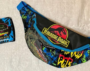 Vintage Jurassic Park Fanny Pack Wallet 90s Raptor Pac Dinosaur Bum Bag Velociraptor RARE NEW Etsy
