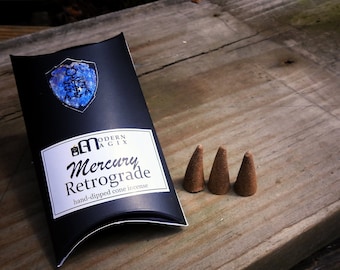 Mercury Retrograde Protection Incense Cones (15 pack) | Hand Dipped Charcoal Incense | Wiccan Ritual Pagan Witchcraft Metaphysical Supplies