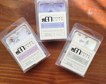 Beltane Ritual Soy Wax Melts: Lilac Blossom, Spring Bonfire, Watermint Clementine