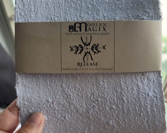 Release Herb-Infused Spell Paper: Handmade Wiccan Supplies for Manifestation and Intention Setting