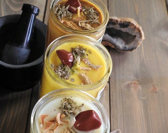 Ostara Ritual Soy Candle: Spring Equinox, Wiccan Pagan Altar