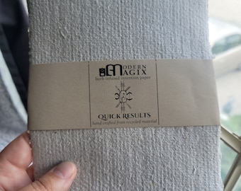 Quick Results Herb-Infused Spell Paper: Handmade Recycled Wiccan Supplies for Manifestation and Intention Setting