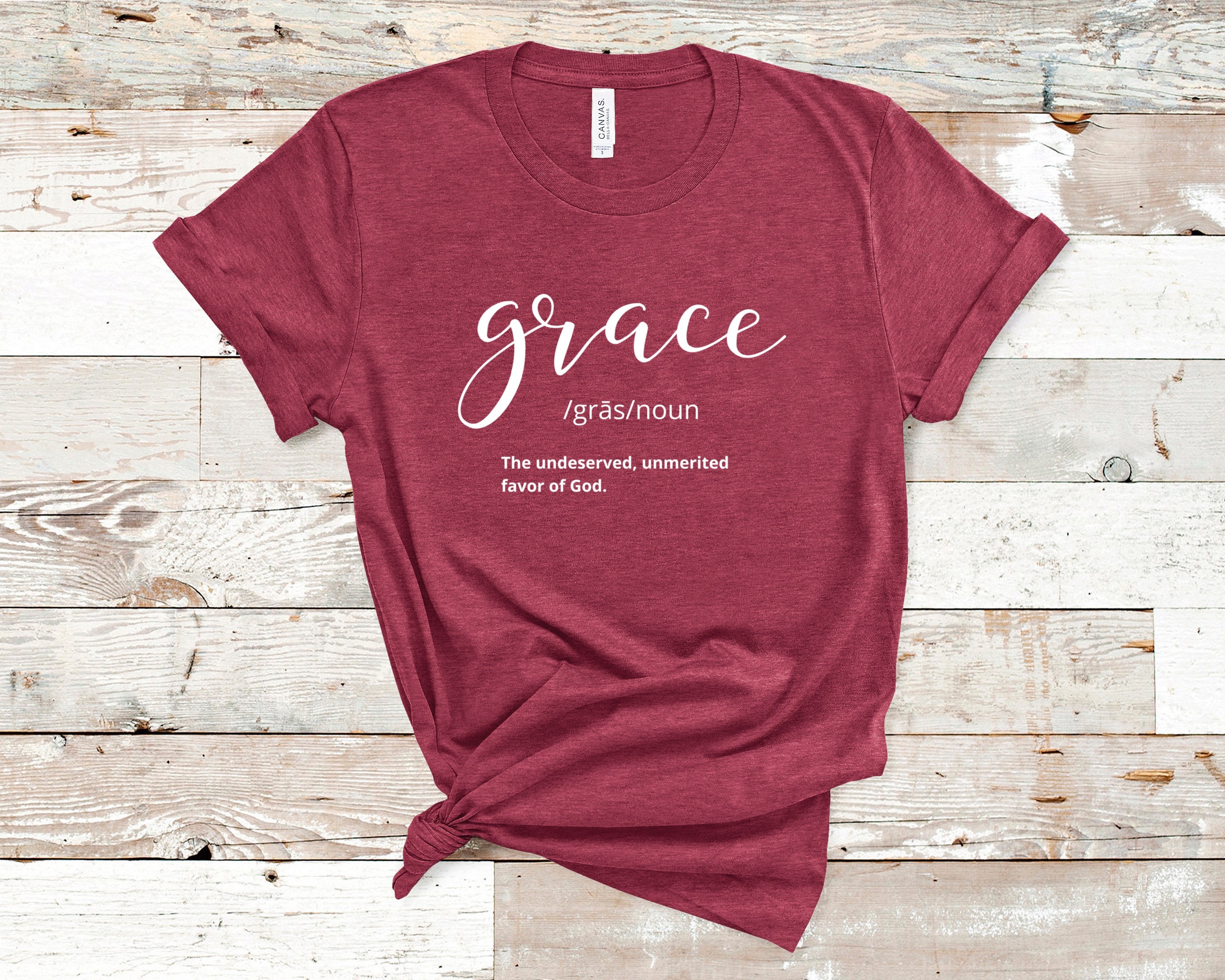 Grace Definition T-shirt Christian Apparel Christian Tees | Etsy