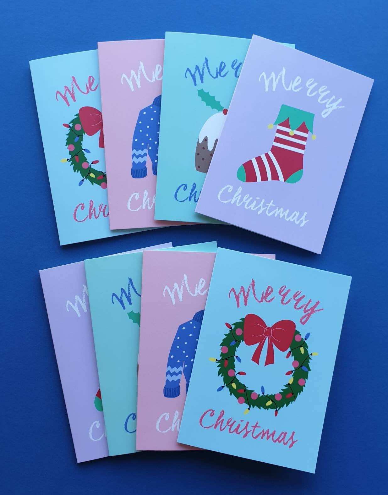 Christmas Card Multipack of 8 Mixed Pack Modern Cards  Etsy