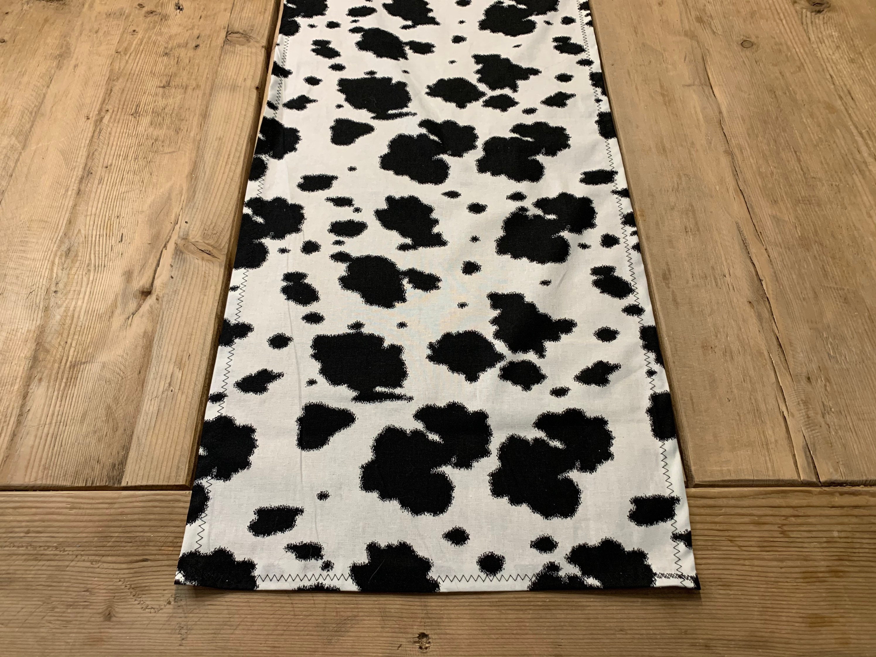 Cow Print Table Runner / Farm Fabric Runner / Farm Birthday Etsy