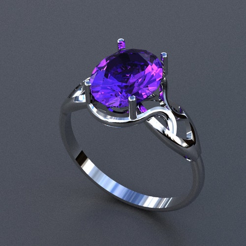 Sterling Silver Wrapped Oval Ring, Simple, shops Personal, Birthstone Gift