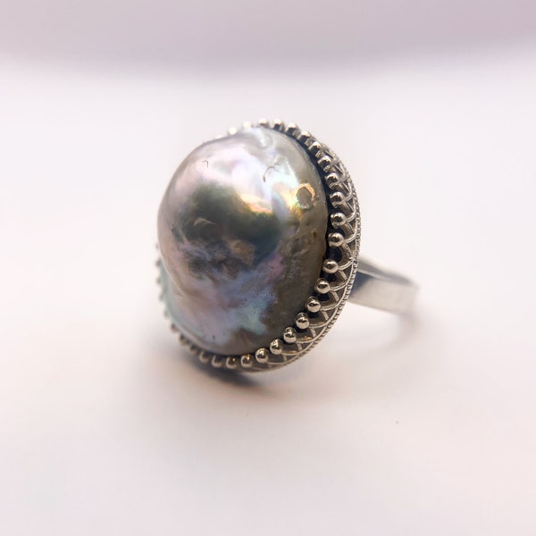 Mabe Pearl Ring - Etsy