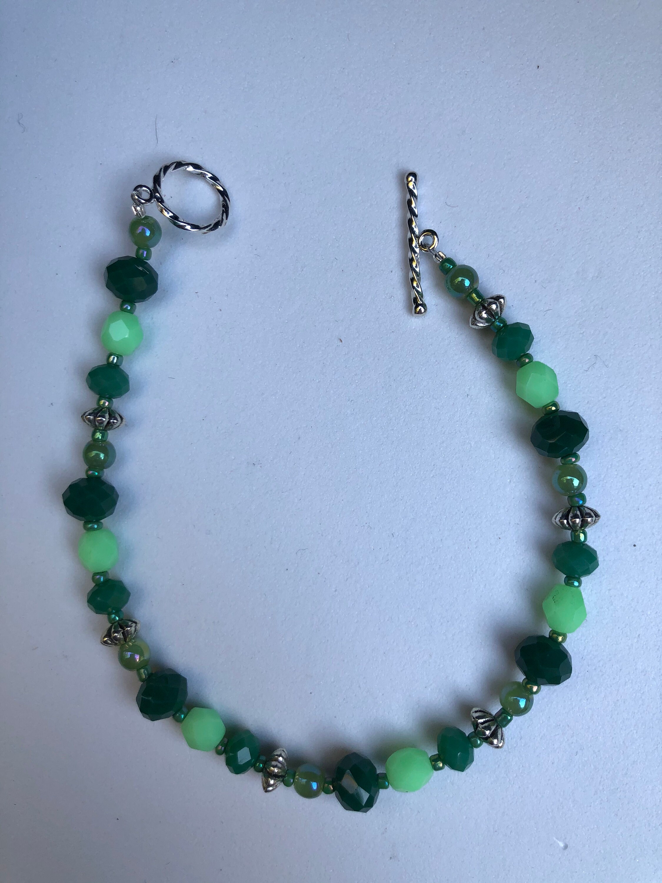 Delicate Blue and Green Bracelet Etsy UK