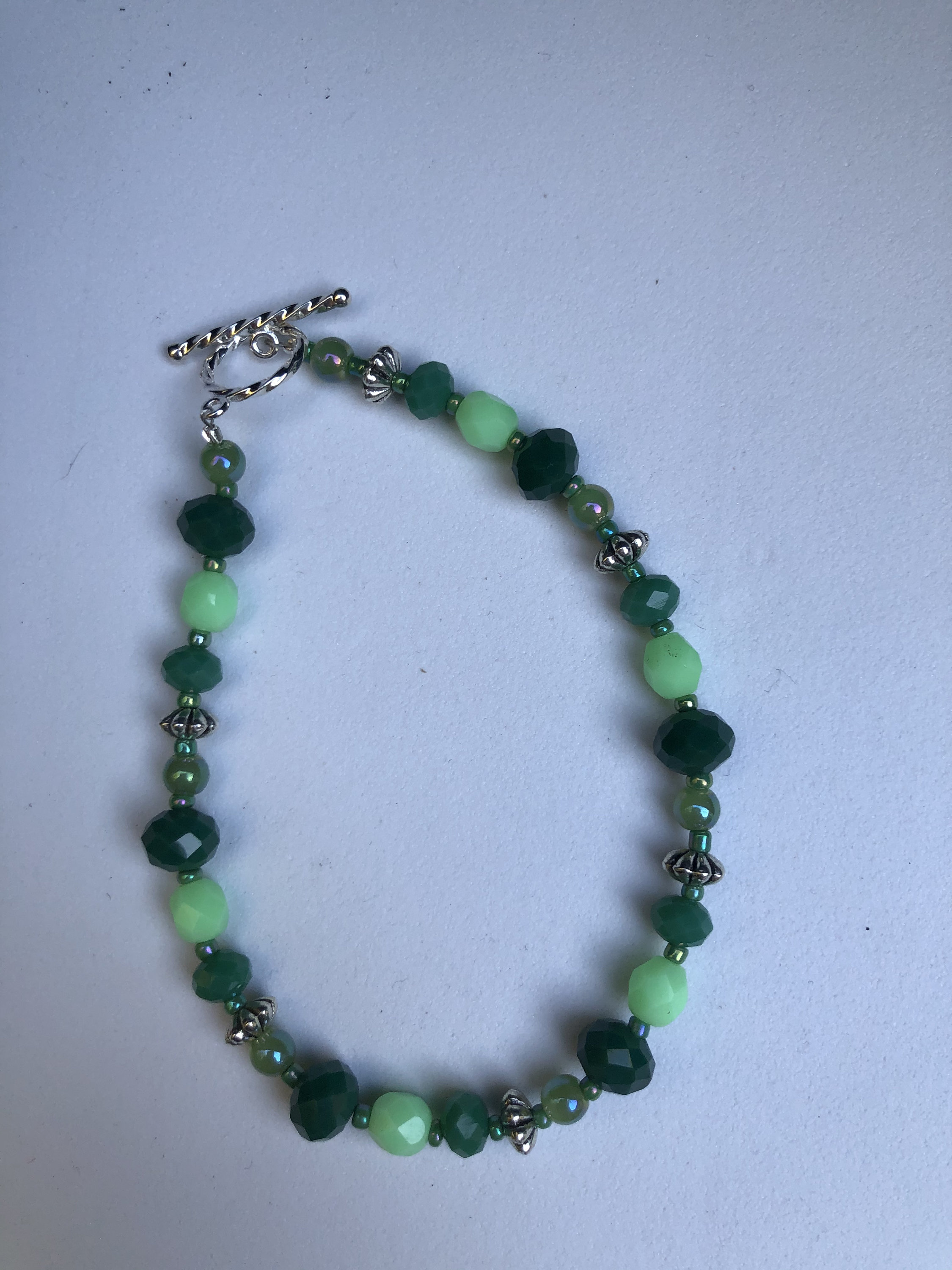 Delicate Blue and Green Bracelet Etsy UK