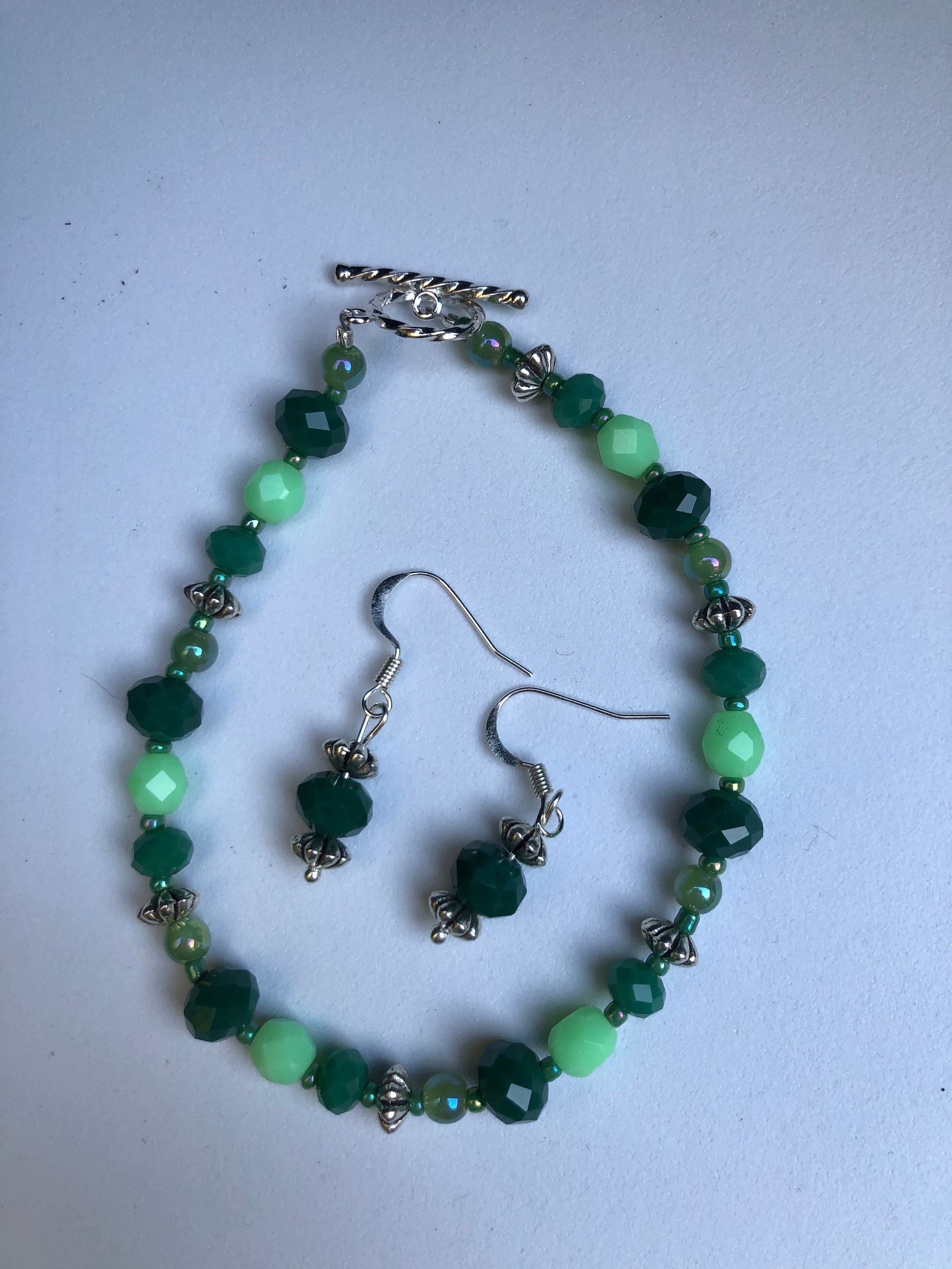 Delicate Blue and Green Bracelet Etsy UK