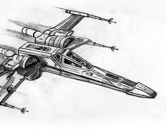 X-Wing Fighter - Star Wars Art Print